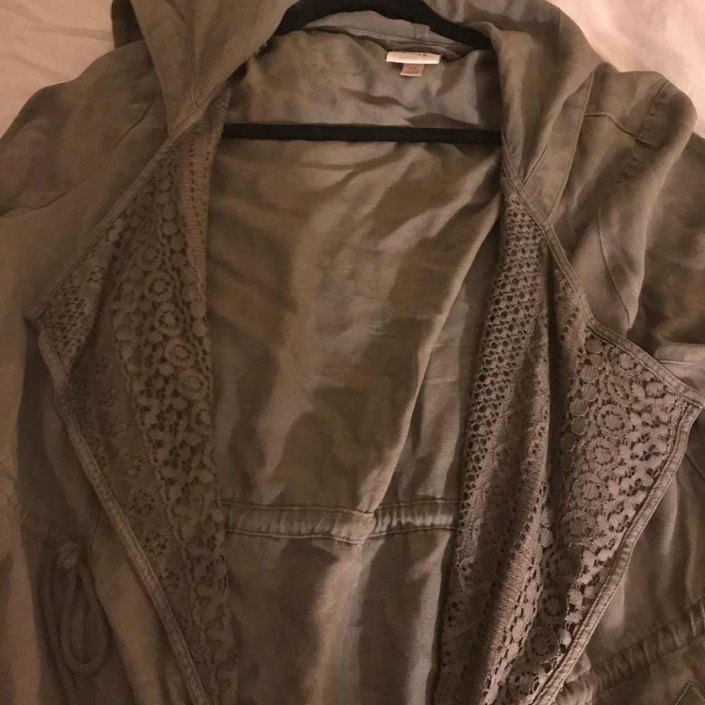 Knox Rose Embroidered Olive Green Jacket XL - Picture 6 of 8